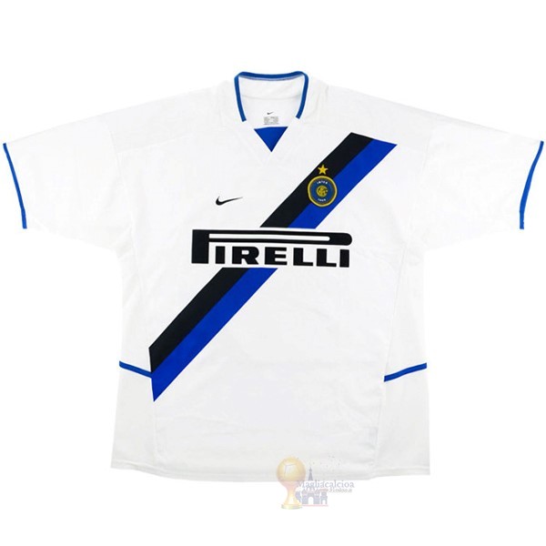 Calcio Maglie Away Maglia Inter Milán Retro 2002 2003 Bianco