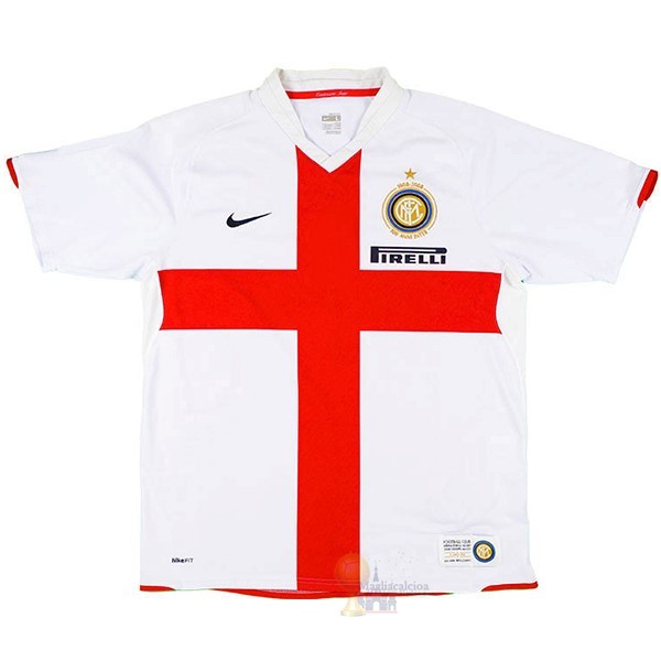 Calcio Maglie Away Maglia Inter Milán Retro 2007 2008 Bianco