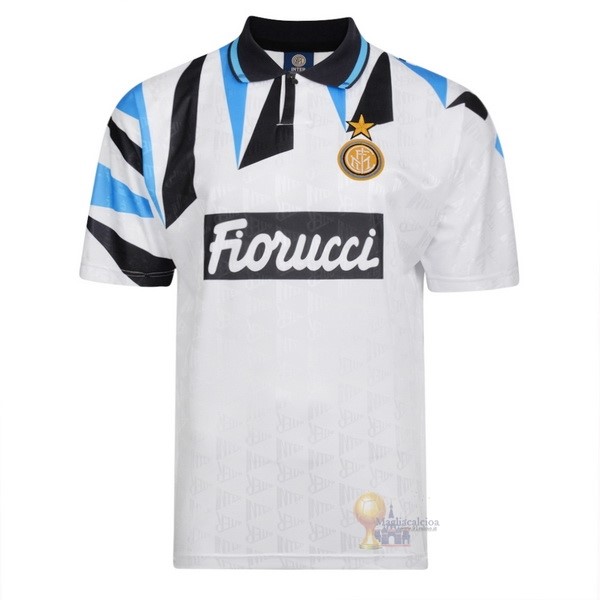 Calcio Maglie Away Maglia Inter Milán Stile rétro 1991 1992 Bianco