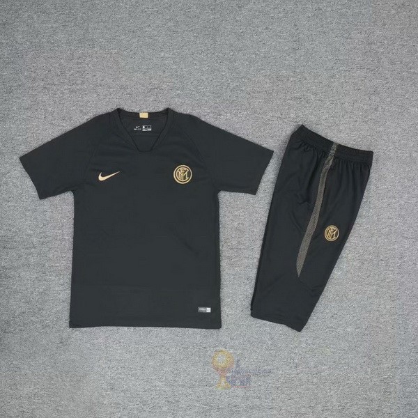Calcio Maglie Formazione Set Completo Inter Milán 2019 2020 Nero