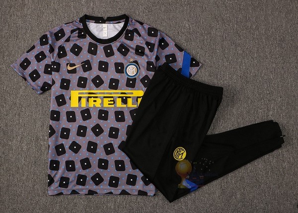 Calcio Maglie Formazione Set Completo Inter Milán 2021 2022 Grigio