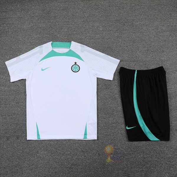 Calcio Maglie Formazione Set Completo Inter Milán 2022 2023 Bianco Verde