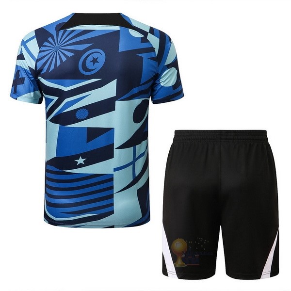 Calcio Maglie Formazione Set Completo Inter Milán 2022 2023 Blu Verde Nero
