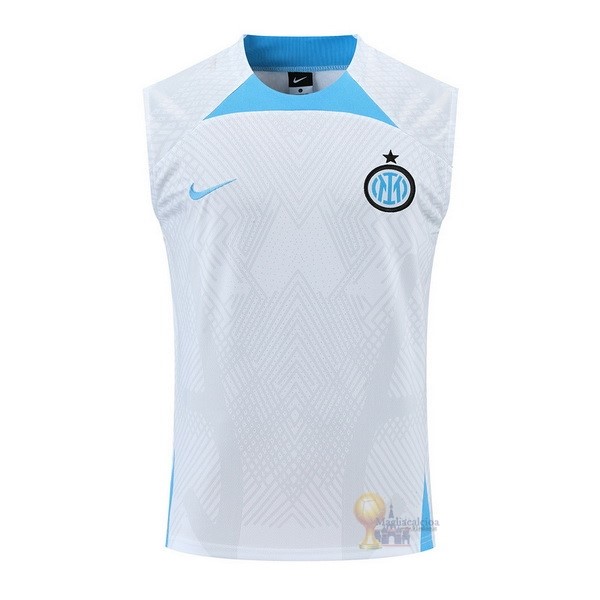 Calcio Maglie Formazione Sin Mangas Inter Milán 2022 2023 Bianco Blu