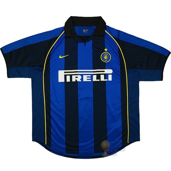 Calcio Maglie Home Maglia Inter Milán Retro 2001 2002 Blu