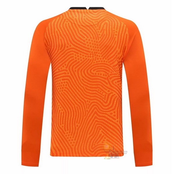 Calcio Maglie Manga Larga Portero Inter Milán 2020 2021 Arancione
