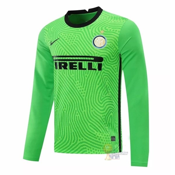 Calcio Maglie Manga Larga Portero Inter Milán 2020 2021 Verde