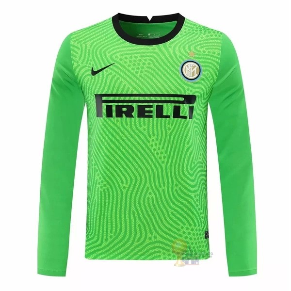 Calcio Maglie Manga Larga Portero Inter Milán 2020 2021 Verde