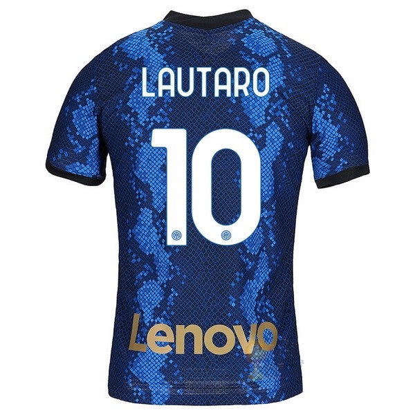 Calcio Maglie NO.10 Lautaro Home Maglia Inter Milán 2021 2022 Blu