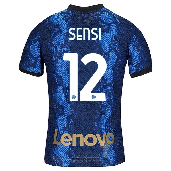 Calcio Maglie NO.12 Sensi Home Maglia Inter Milán 2021 2022 Blu