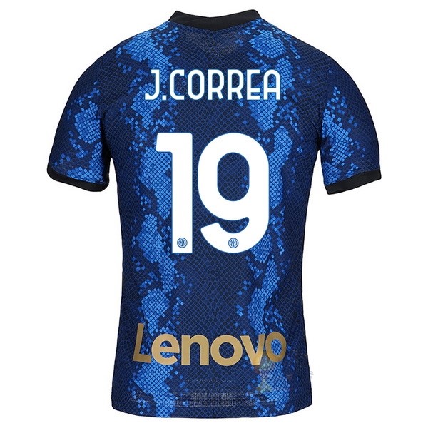 Calcio Maglie NO.19 J.Correa Home Maglia Inter Milán 2021 2022 Blu