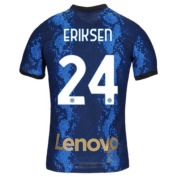 Calcio Maglie NO.24 Eriksen Home Maglia Inter Milán 2021 2022 Blu