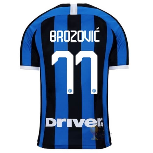 Calcio Maglie NO.77 Brozovic Home Maglia Inter Milán 2019 2020 Blu