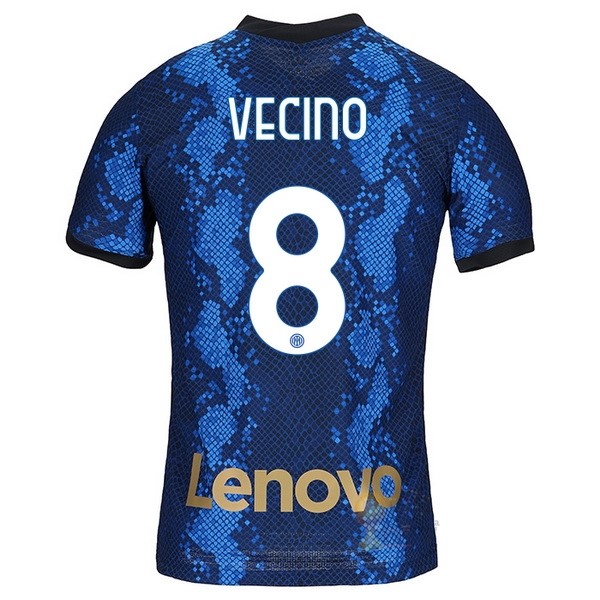 Calcio Maglie NO.8 Vecino Home Maglia Inter Milán 2021 2022 Blu