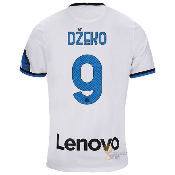 Calcio Maglie NO.9 Džeko Away Maglia Inter Milán 2021 2022 Bianco