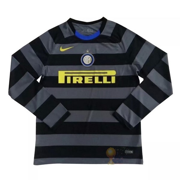 Calcio Maglie Tercera Manga Larga Inter Milán 2020 2021 Grigio