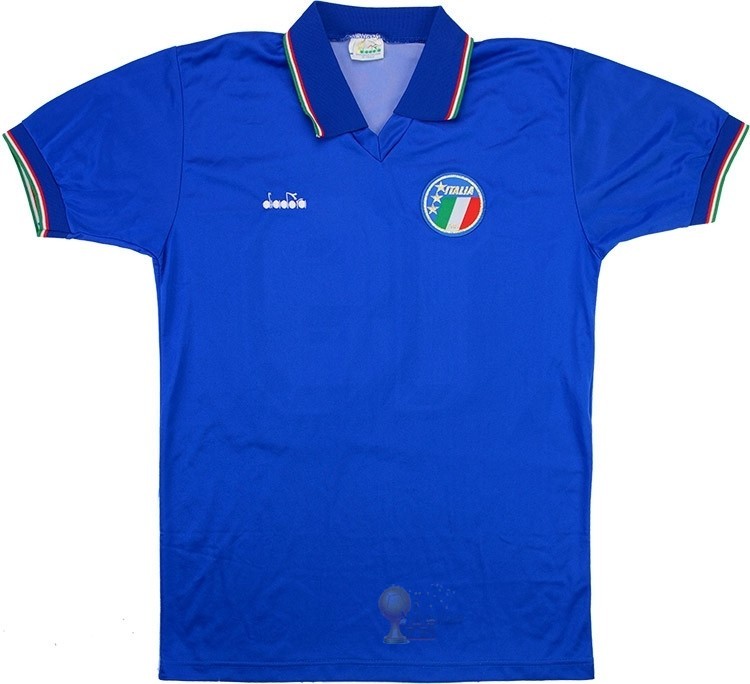 Calcio Maglie Diadoroa Home Maglia Italy Retro 1990 Blu