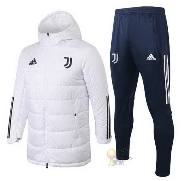 Calcio Maglie Chaqueta Abajo Conjunto Completo Juventus 2020 2021 Bianco