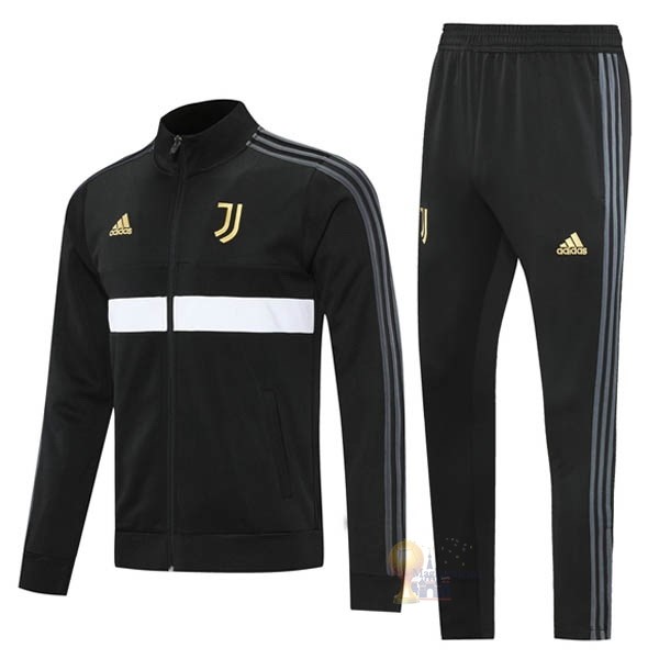 Calcio Maglie Giacca Juventus 2020 2021 Nero Bianco Grigio