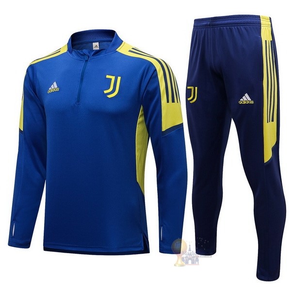 Calcio Maglie Giacca Juventus 2021 2022 Blu Giallo
