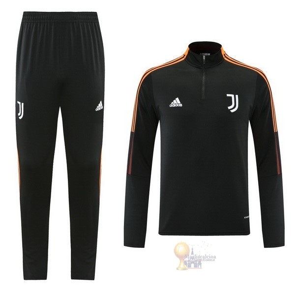 Calcio Maglie Giacca Juventus 2021 2022 Nero Arancione