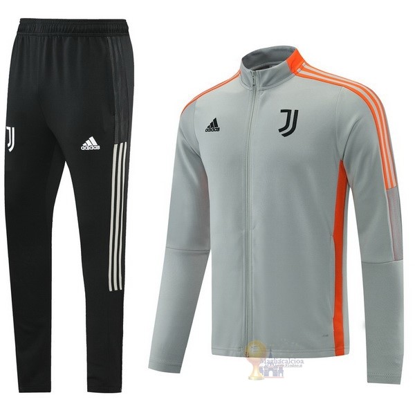 Calcio Maglie Giacca Juventus 2021 2022 Nero Grigio