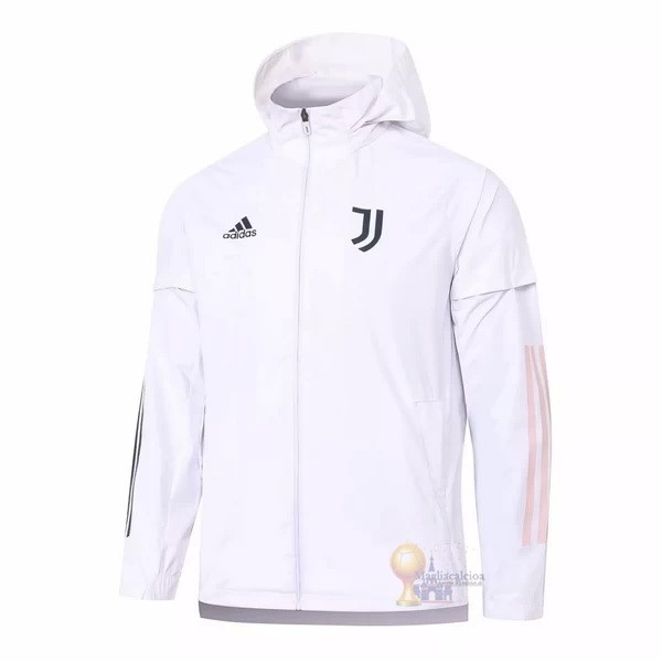 Calcio Maglie Giacca a vento Juventus 2020 2021 Bianco
