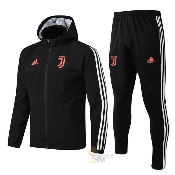 Calcio Maglie Set Completo Giacca a vento Juventus 2019 2020 Nero Bianco