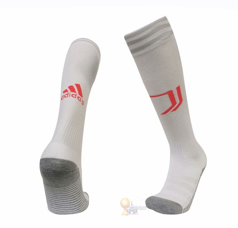 Calcio Maglie Away Calzettoni Bambino Juventus 2019 2020 Bianco Grigio