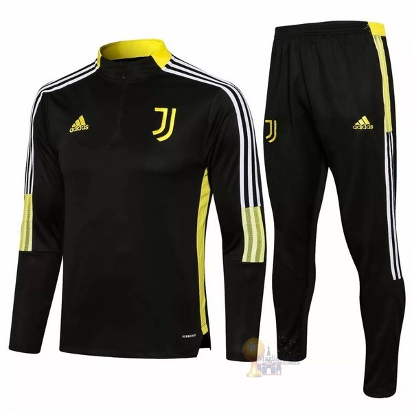 Calcio Maglie Giacca Bambino Juventus 2021 2022 Nero Bianco Giallo