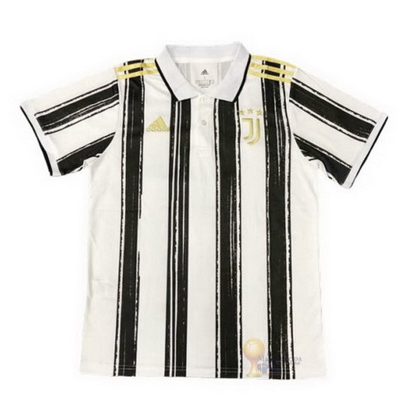 Calcio Maglie Polo Juventus 2020 2021 Bianco Nero