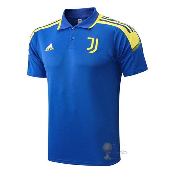 Calcio Maglie Polo Juventus 2021 2022 Blu Giallo