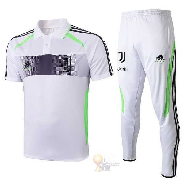 Calcio Maglie Set Completo Polo Juventus 2019 2020 Bianco Grigio