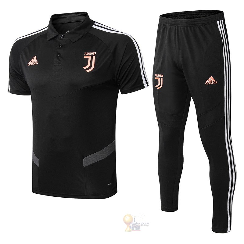 Calcio Maglie Set Completo Polo Juventus 2019 2020 Nero Oroange