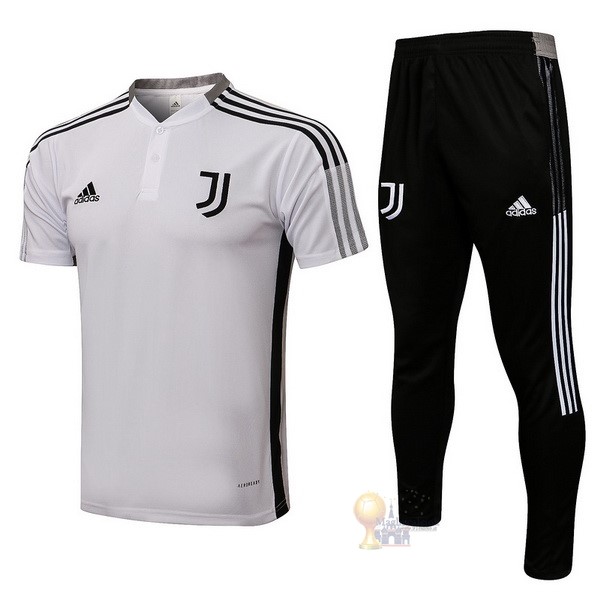 Calcio Maglie Set Completo Polo Juventus 2021 2022 Bianco Nero