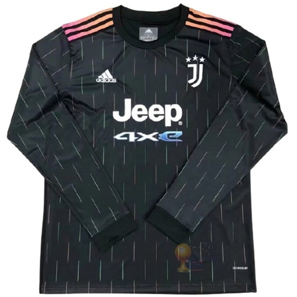 Calcio Maglie Away Maglia Manica lunga Juventus 2021 2022 Nero