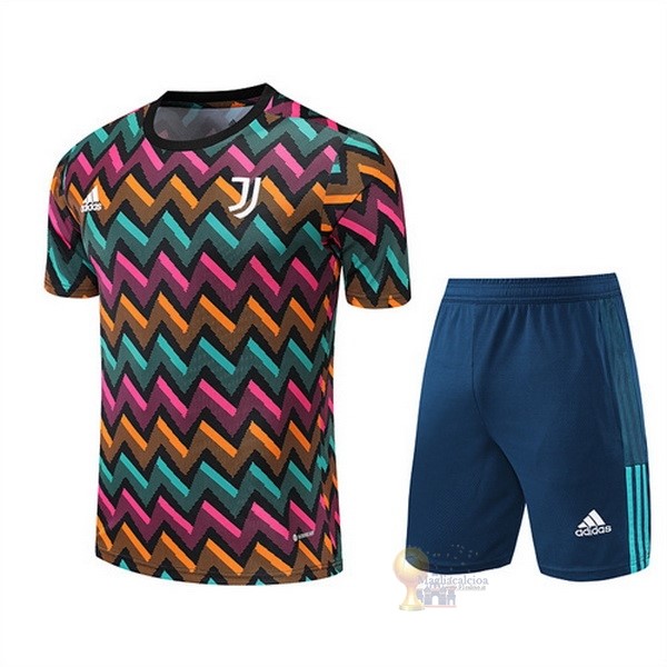 Calcio Maglie Formazione Set Completo Juventus 2022 2023 Giallo Rosa Blu