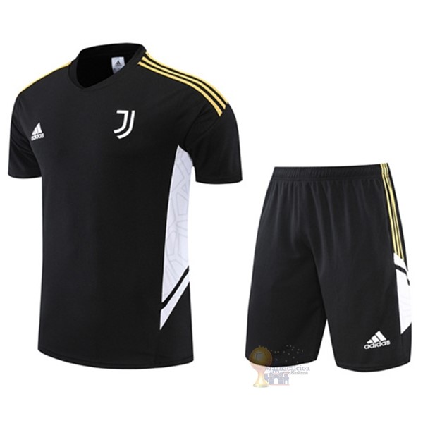 Calcio Maglie Formazione Set Completo Juventus 2022 2023 Nero Bianco
