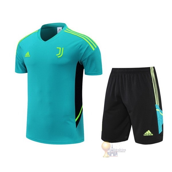 Calcio Maglie Formazione Set Completo Juventus 2022 2023 Verde Nero