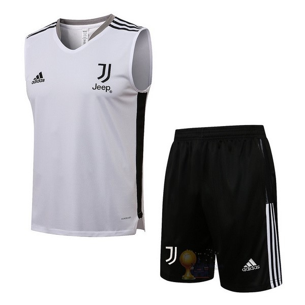 Calcio Maglie Formazione Sin Mangas Set Completo Juventus 2021 2022 Grigio Bianco