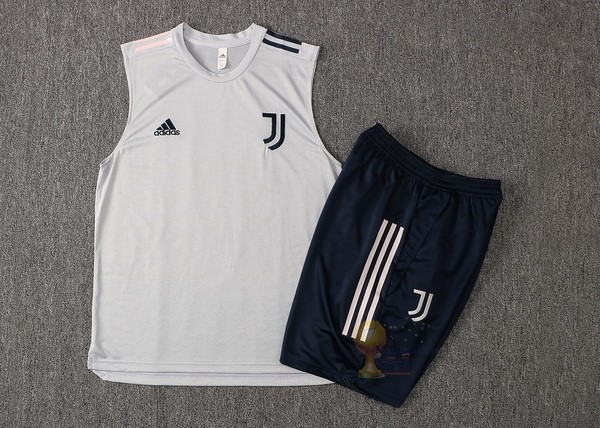 Calcio Maglie Formazione Sin Mangas Set Completo Juventus 2021 2022 Grigio Nero