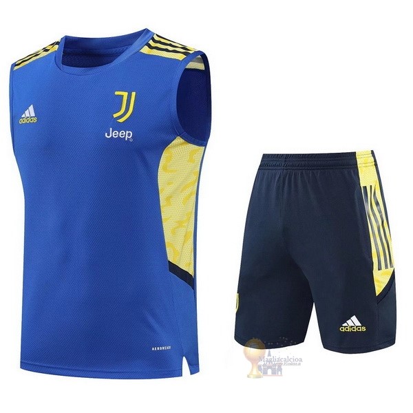 Calcio Maglie Formazione Sin Mangas Set Completo Juventus 2022 2023 Blu Giallo