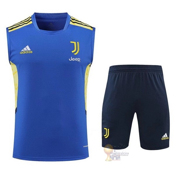 Calcio Maglie Formazione Sin Mangas Set Completo Juventus 2022 2023 Blu Giallo