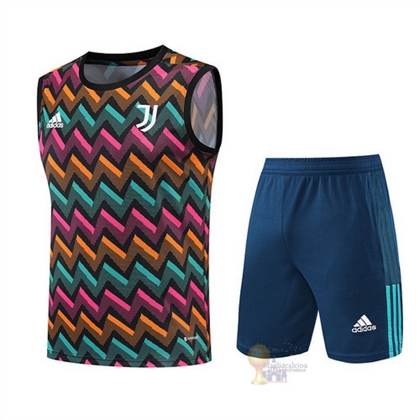 Calcio Maglie Formazione Sin Mangas Set Completo Juventus 2022 2023 Giallo Rosa Blu