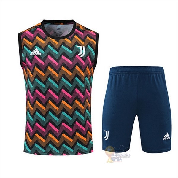 Calcio Maglie Formazione Sin Mangas Set Completo Juventus 2022 2023 Giallo Rosa Blu
