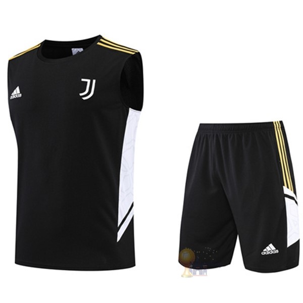 Calcio Maglie Formazione Sin Mangas Set Completo Juventus 2022 2023 Nero Bianco