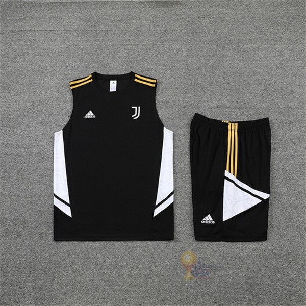 Calcio Maglie Formazione Sin Mangas Set Completo Juventus 2022 2023 Nero Bianco