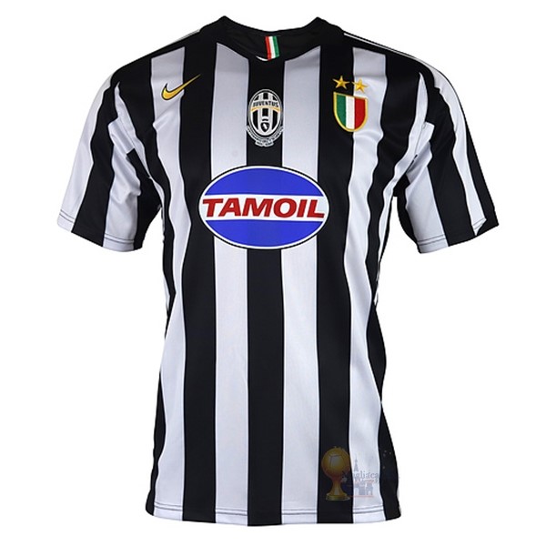 Calcio Maglie Home Maglia Juventus Stile rétro 2005 2006 Nero Bianco