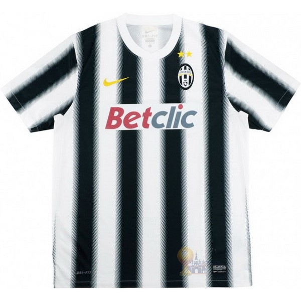 Calcio Maglie Home Maglia Juventus Stile rétro 2011 2012 Nero Bianco