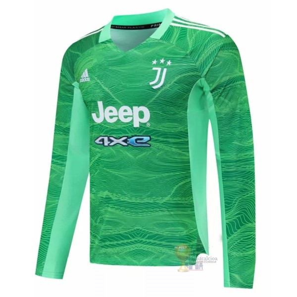 Calcio Maglie Home Manica lunga Portiere Juventus 2021 2022 Verde